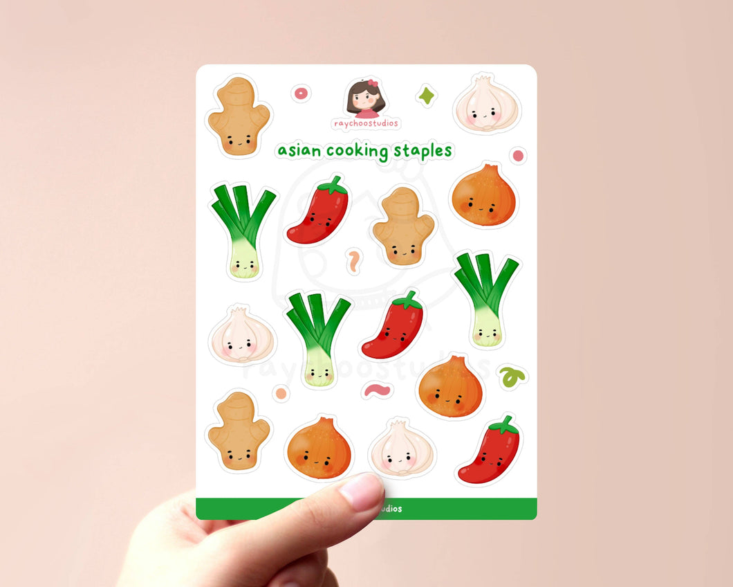 Asian Cooking Staples Sticker Sheet - Small Icons