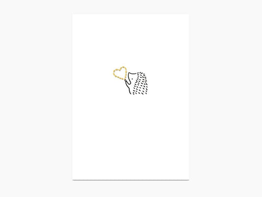Gold Dotted Heart Postcard