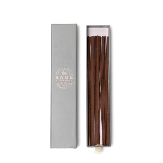 Sage + Lavender Aromatherapy Incense Sticks 25 Pcs Boxed