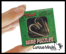 Load image into Gallery viewer, Mini Metal Wire Brain Teaser Puzzles
