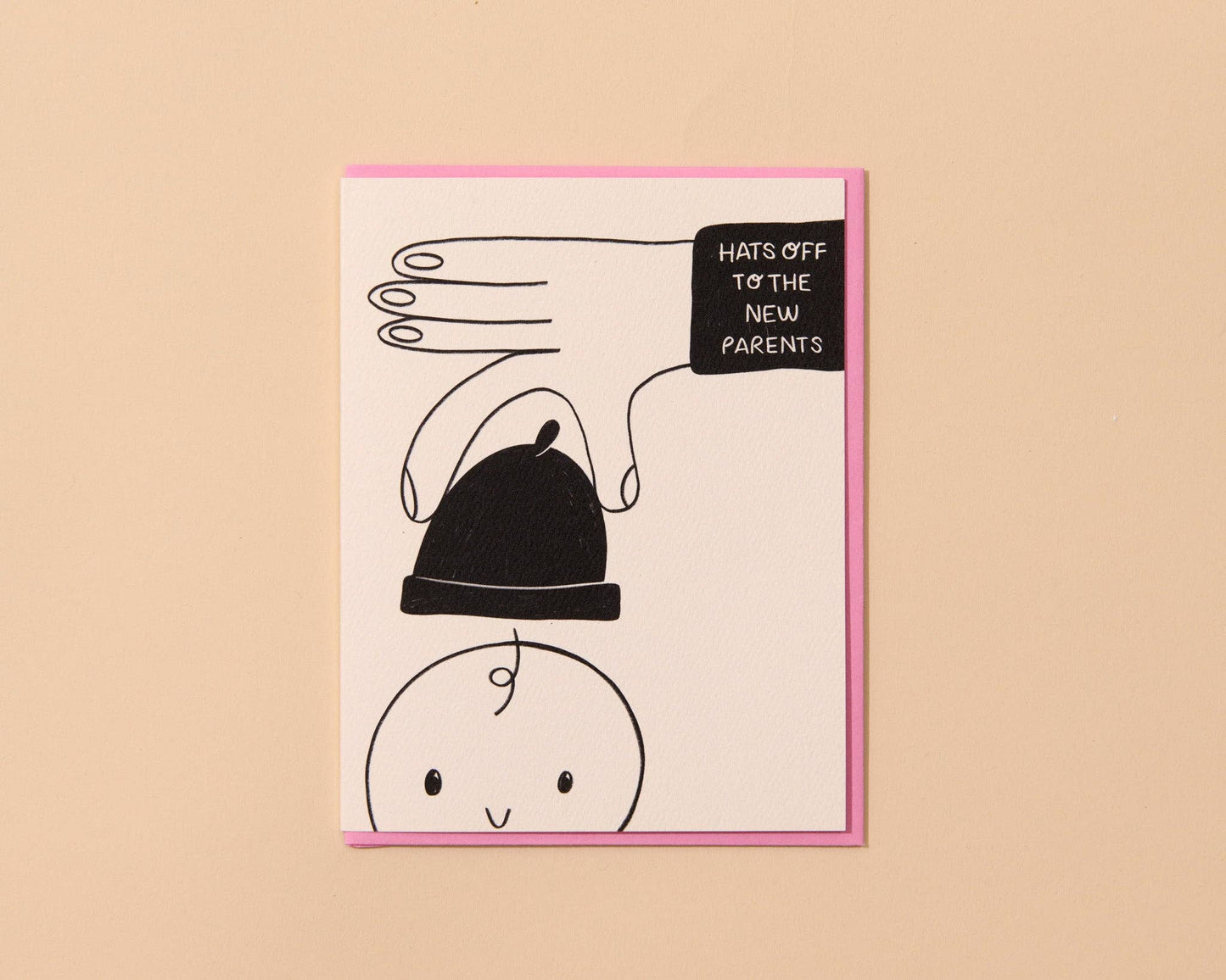 Sweet Scandi New Baby Card - Tiny Hat - Love Julia