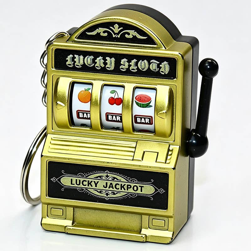 Retro Fruit Slot Machine Keychain