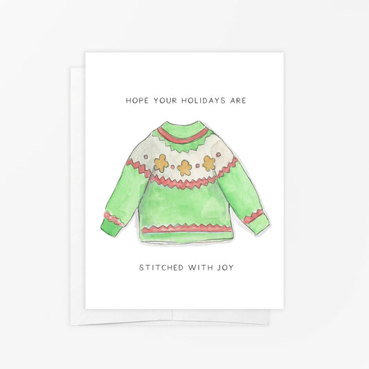 Greeting Card - Stitched With Joy - Holiday