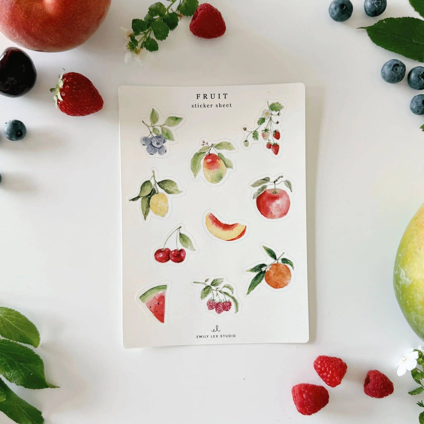 Fruit sticker sheets