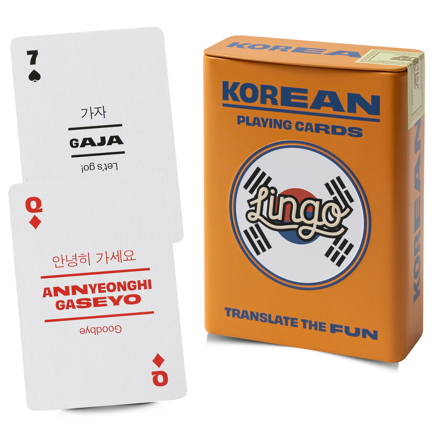 Korean Travel Playing Cards in Tin Travel Case