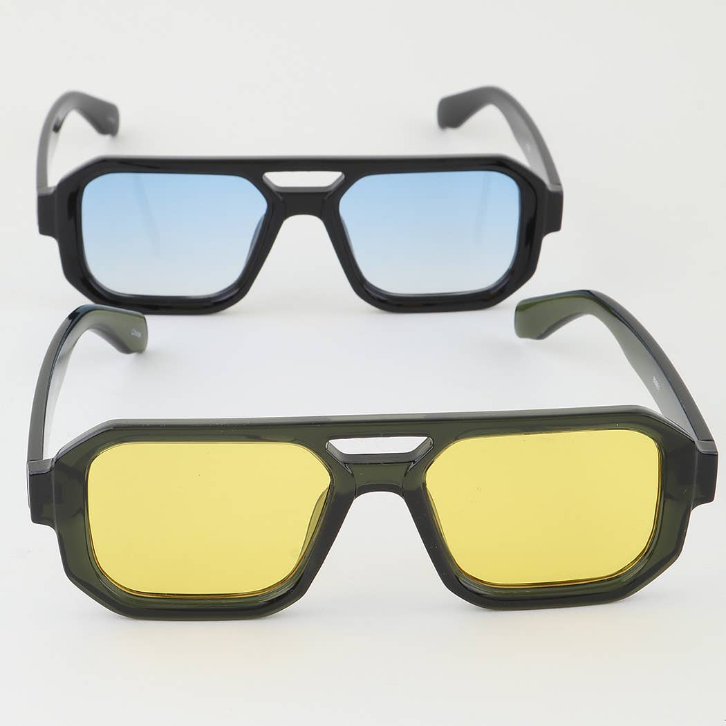 Bright Tortoise Aviator Block Sunglasses