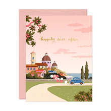 Load image into Gallery viewer, Under Pink Skies Wedding Greeting Card
