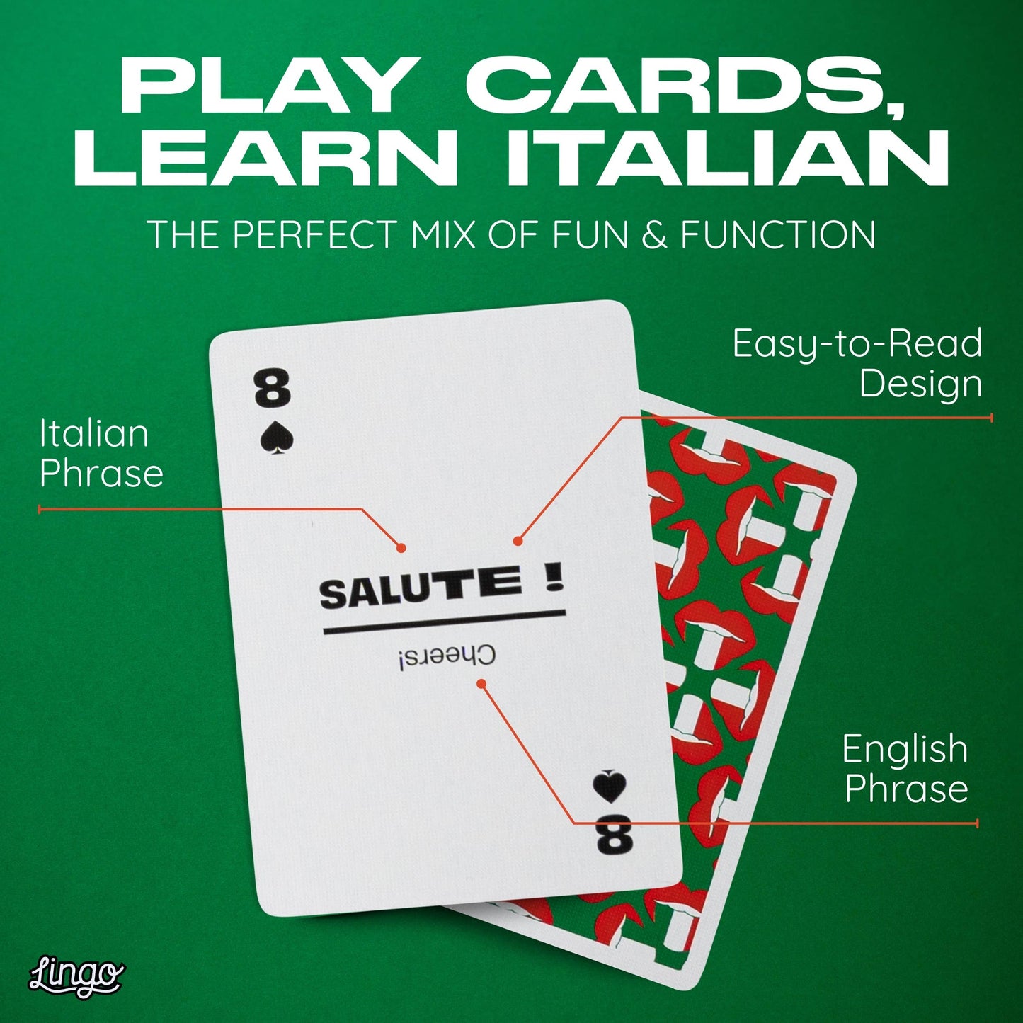 Italian Travel Playing Cards in Tin Travel Case