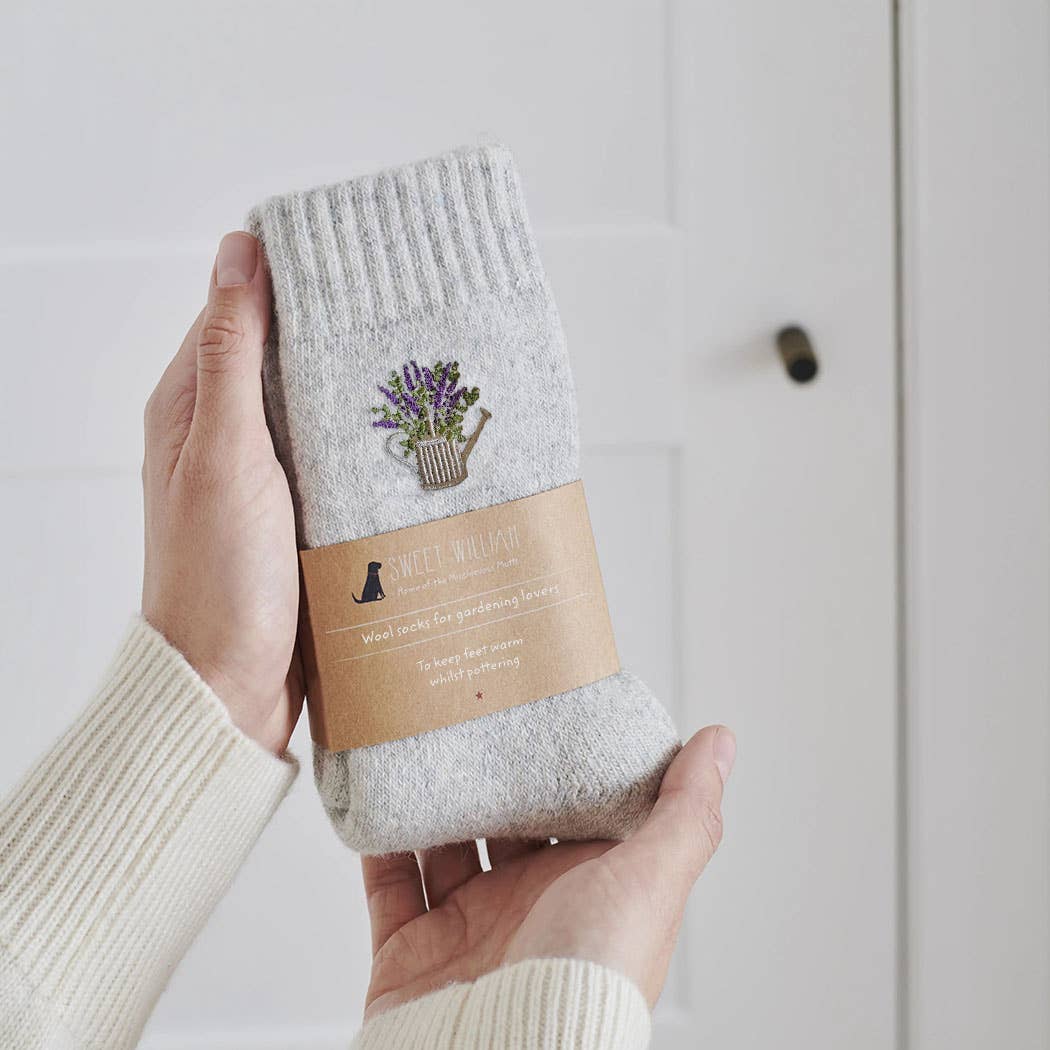Watering Can Gardening Wool Socks
