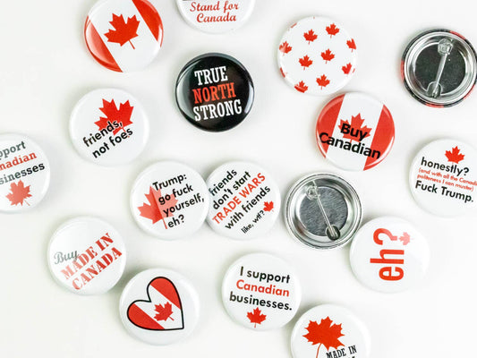 Support Canada, Buy Made in Canada Buttons Assorted