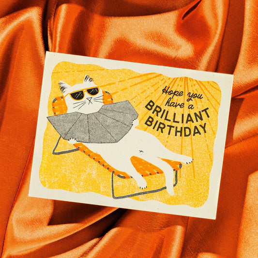 Brilliant Birthday - Risograph Card