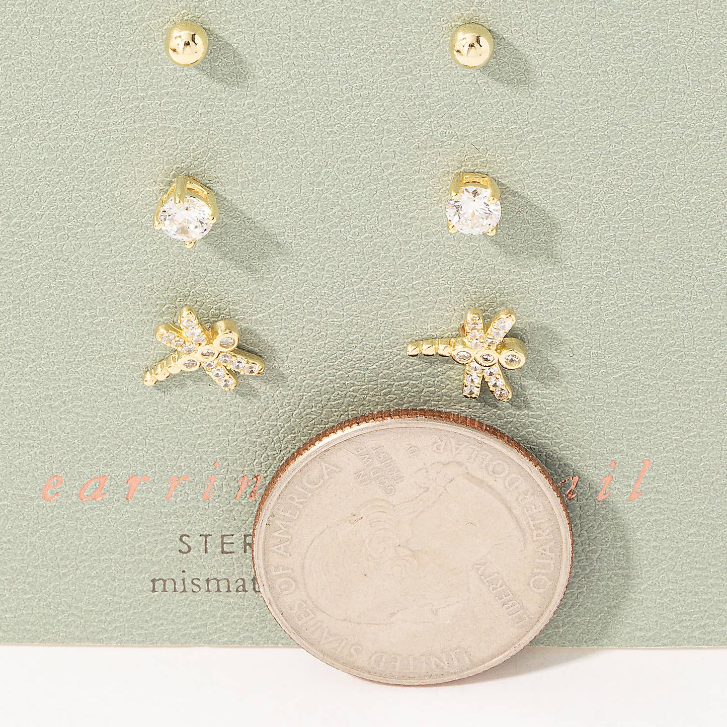 Sterling Silver Dragonfly Stud Earrings Set