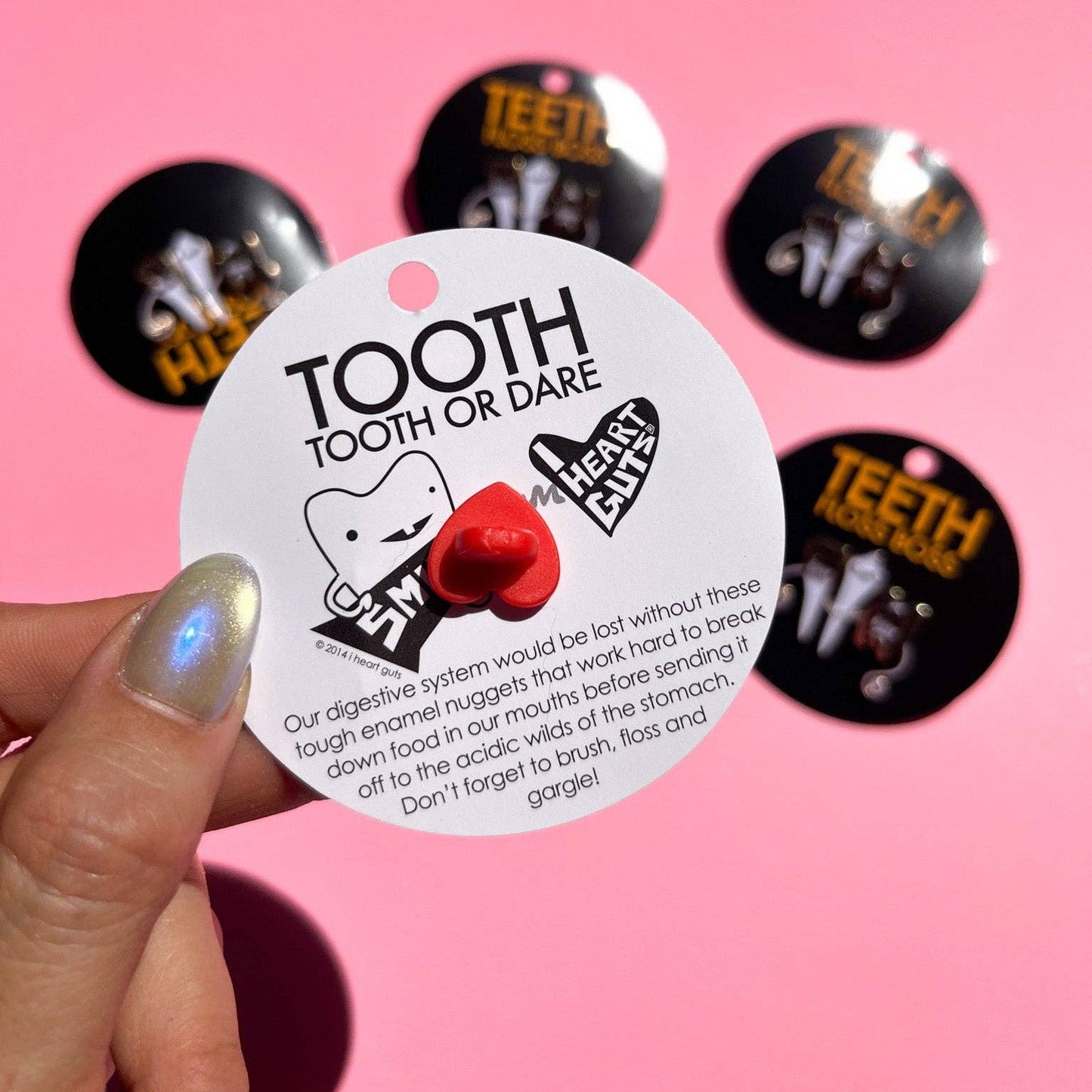 Teeth Floss Boss Enamel Pin - Dental Care, Oral Health Gift
