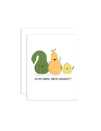 Omgourd You're Engaged - Engagement/Wedding Greeting Card - Front & Company: Gift Store