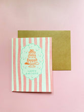 Load image into Gallery viewer, Pink Stripes Birthday Card
