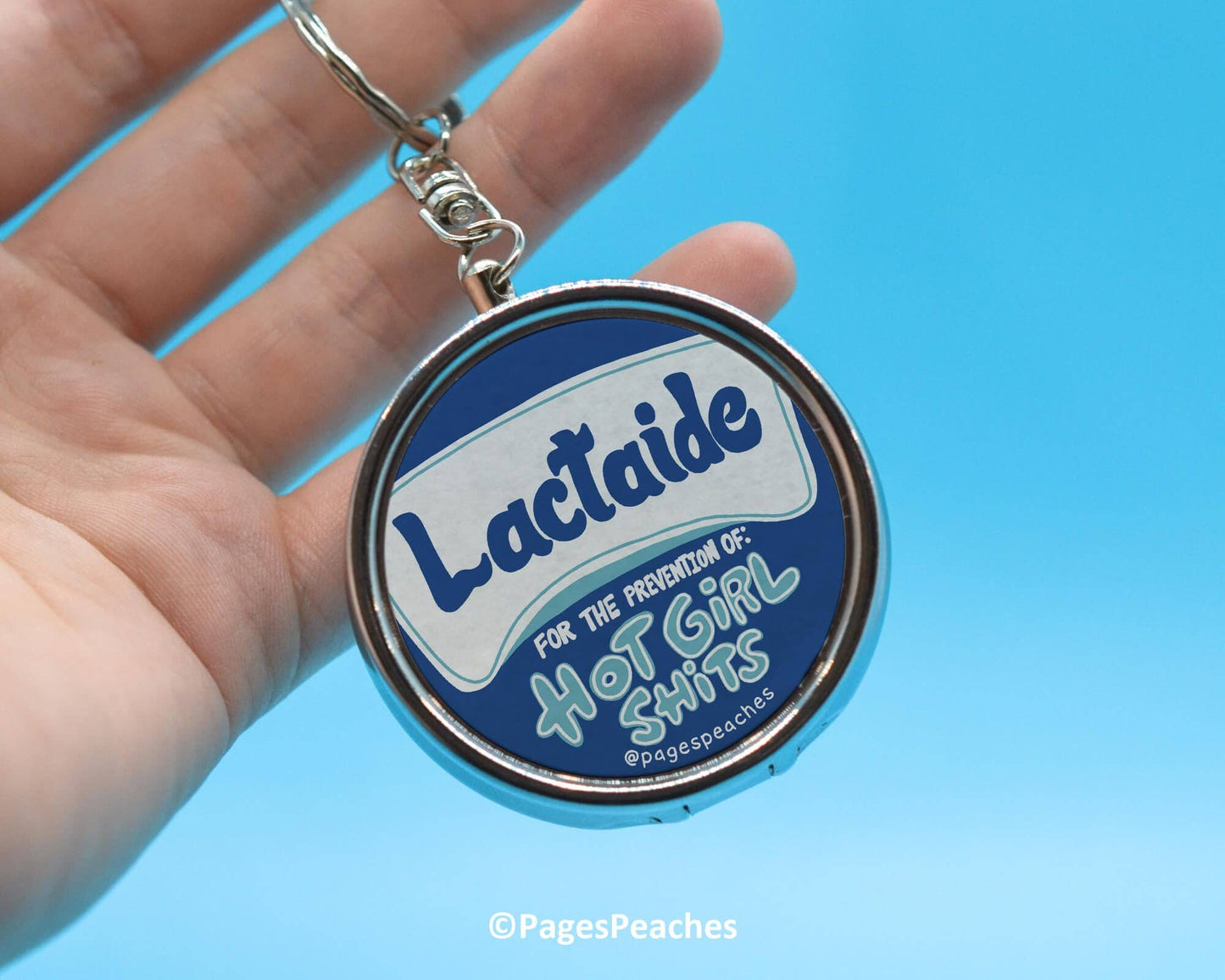 Lactaid Pill Case Keychain Travel Medication Organizer