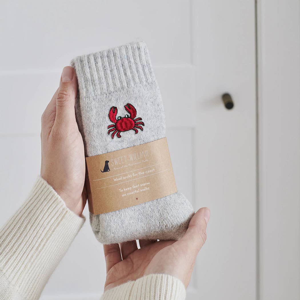 Crab Coastal Wool Socks
