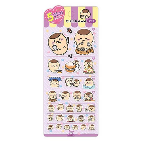 Chiikawa & Friends 5 Sizes Jelly Coating Deco Stickers