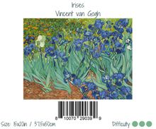 Load image into Gallery viewer, Irises, by Vincent van Gogh - Self-care Paint by Numbers kit
