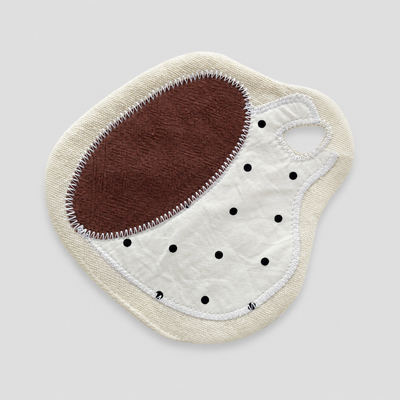 Vintage Patchwork Embroidery Coffee - Shaped Coaster
