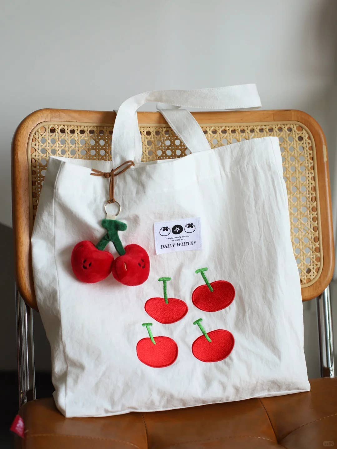 Daily White | Cherry Bag Charm