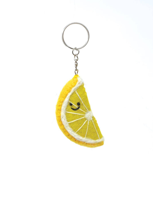 Felt Keychain - Lemon Keyring