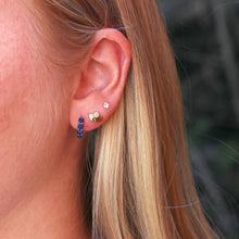 Load image into Gallery viewer, Blue Lapis Huggie Hoop Earrings
