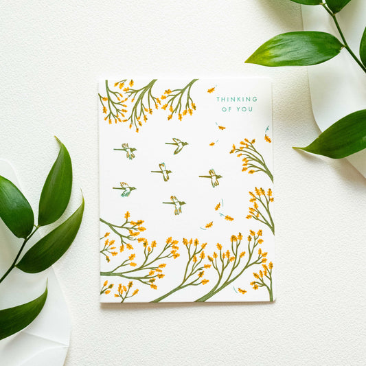 Thinking of You Birds | Letterpress Card