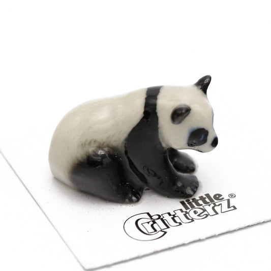Hua Mei Panda Sitting Porcelain Miniature
