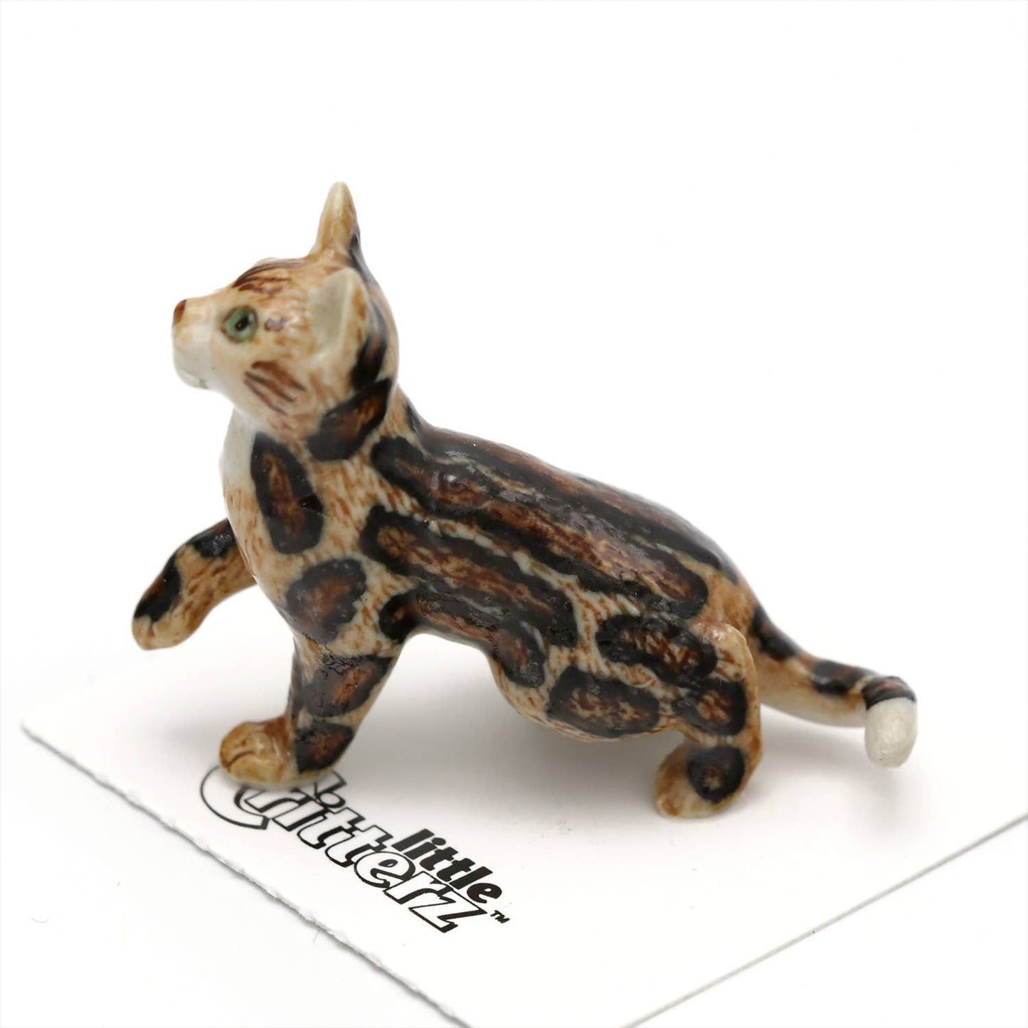 Spirit Marble Bengal Kitten Porcelain Miniature
