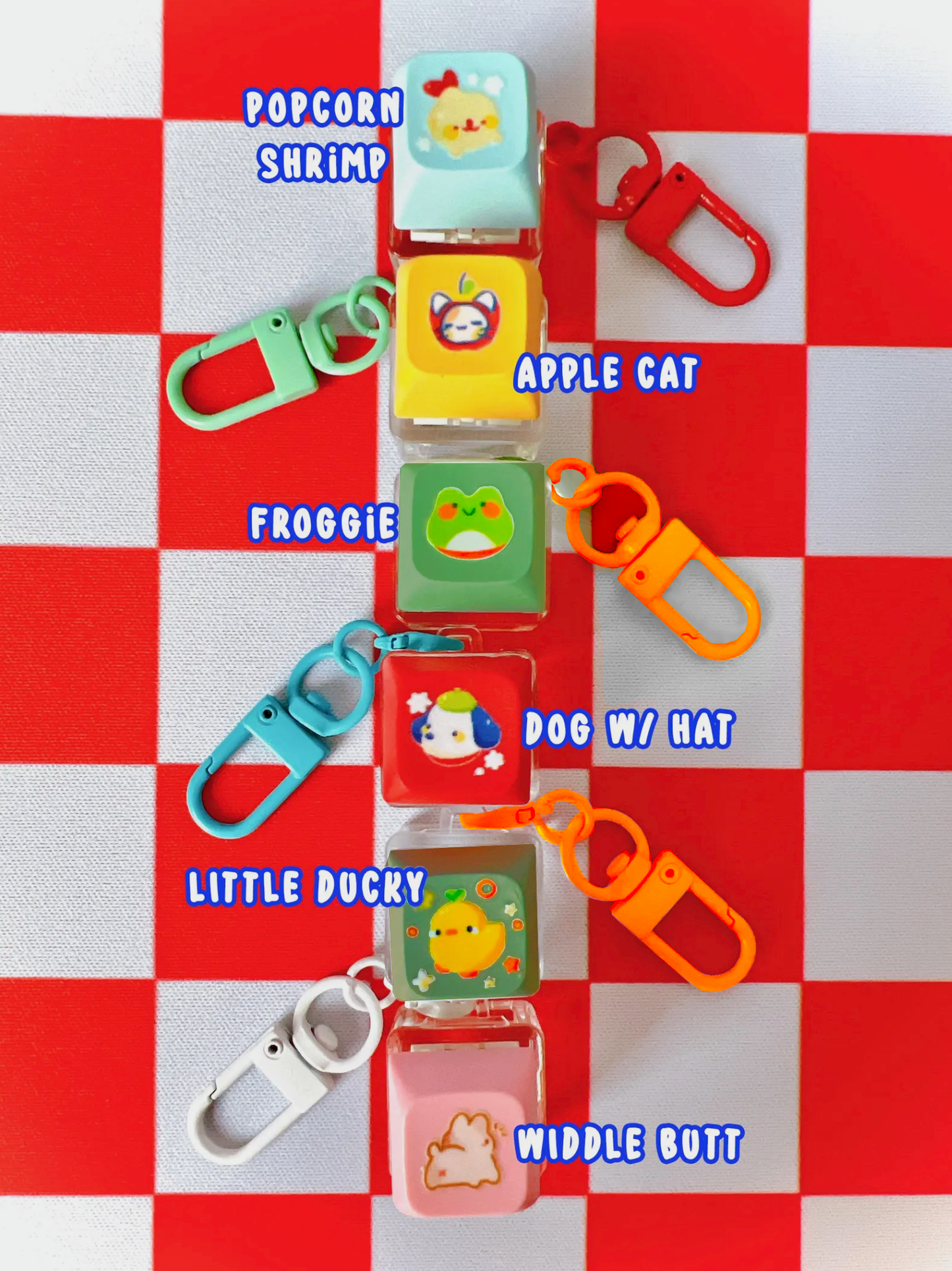 Keycap Keyboard Clicky Fidget Stimming Kawaii Cute Keychain