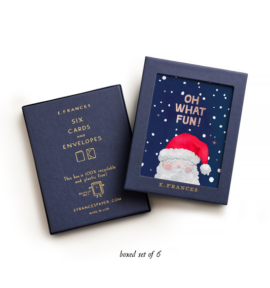 Oh What Fun Santa Christmas Cards
