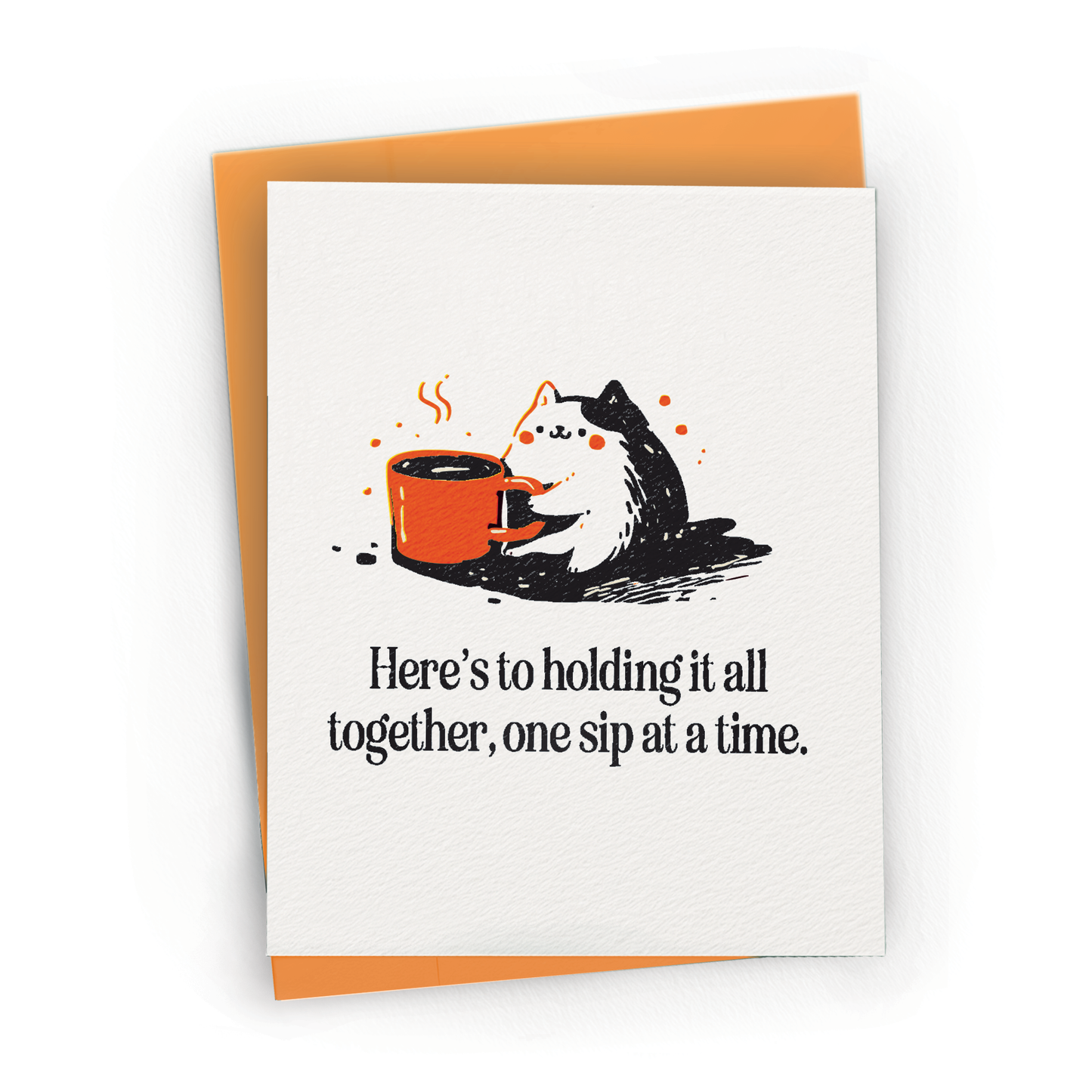 Thank You Coffee Cat - A2 Teacher Appreciation Greeting Card