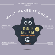 Load image into Gallery viewer, Halloween Skincare Sheet Mask Pumpkin, Ghost, Bat
