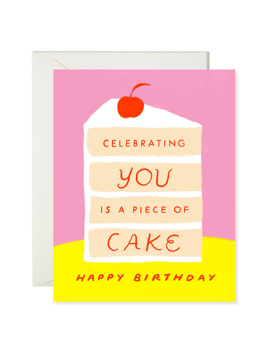 Piece of Cake - Food Pun Birthday Card