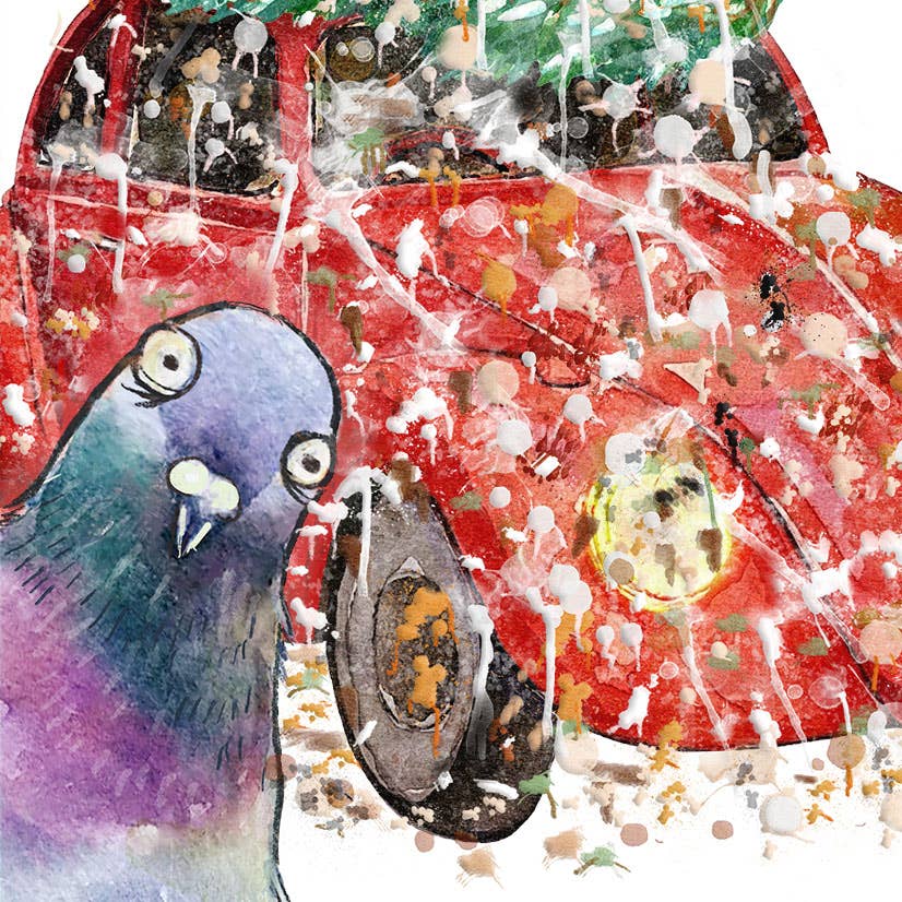 Pigeon Sprinkle Christmas - Funny Christmas Card