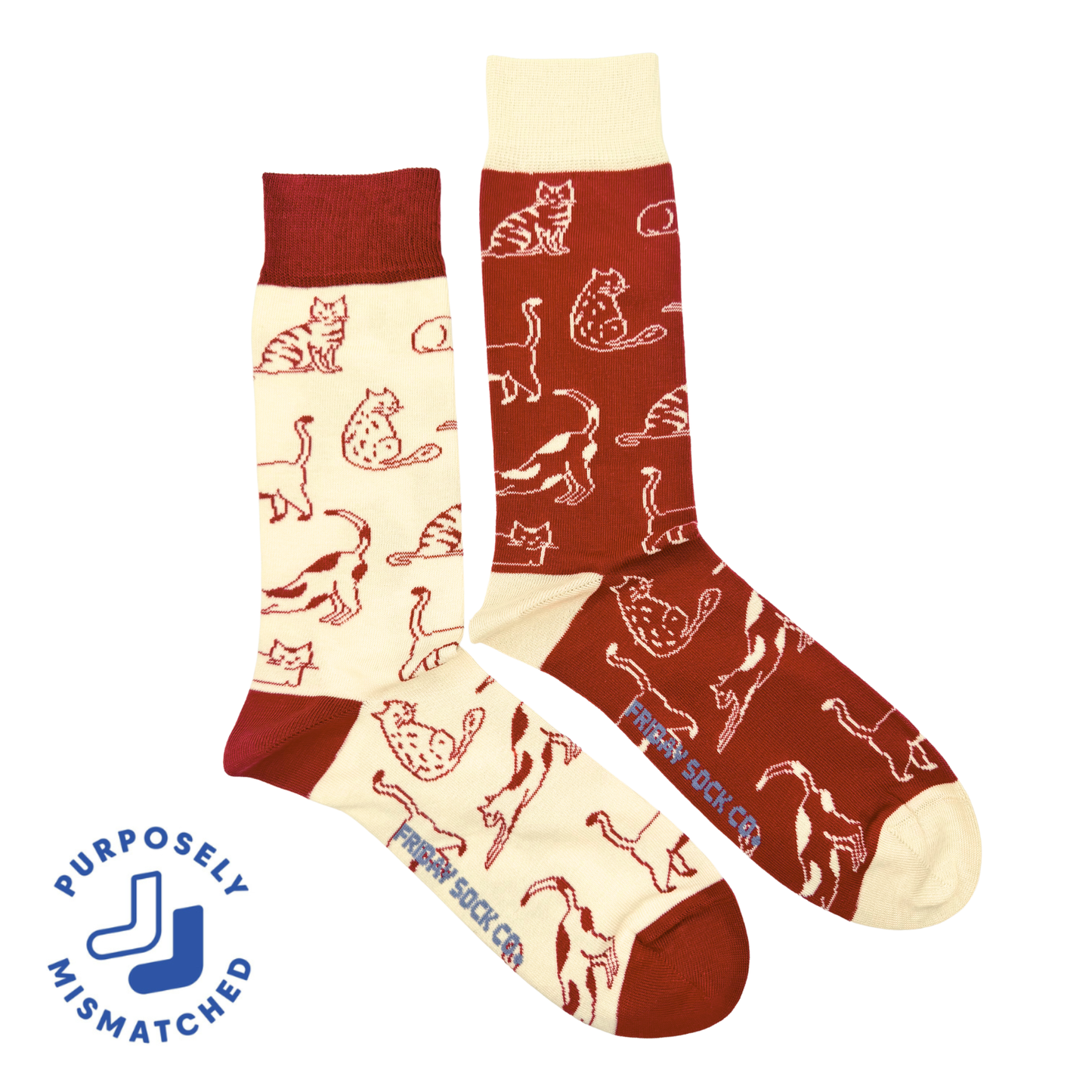 Men's Cats This Did Good Mismatched Socks, Socks Give Back