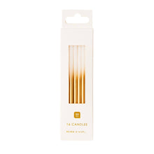 Load image into Gallery viewer, White &amp; Gold Birthday Candles | 16 Pack | Cake Candle |
