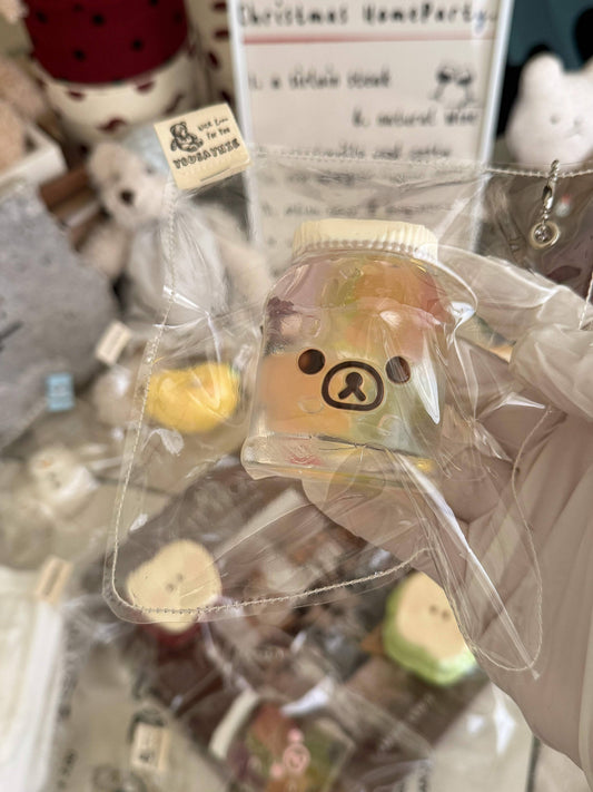 Relax Bear Candy Jar Taba Squishy Toy cute candy jar squishy soft stress relief collectible YouSay Thick Cream Texture
