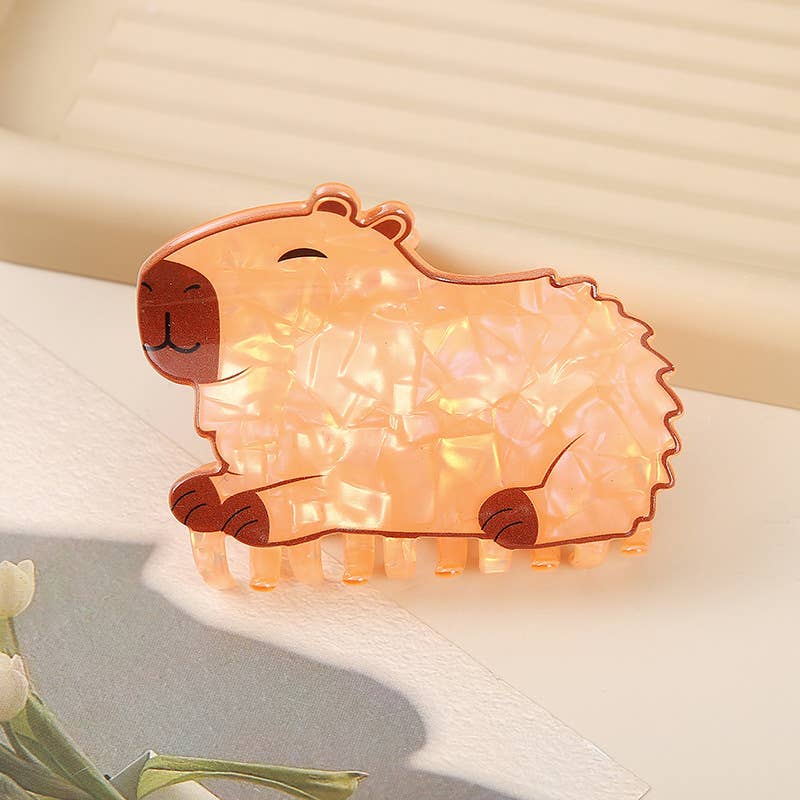 Cartoon Capybara Hair Claws, Animal Hair Accessories
