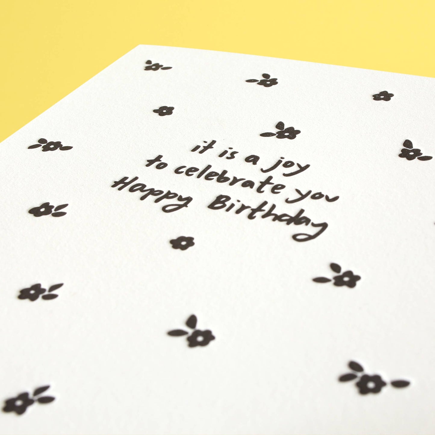 Celebrate Bday Letterpress Greeting Card