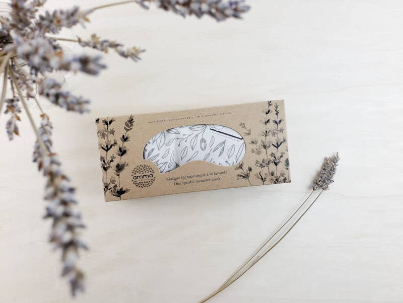 Therapeutic lavender eye mask (Geo Floral print)
