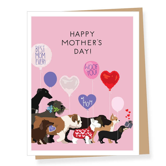 Dogwalk Mom Mother's Day Card