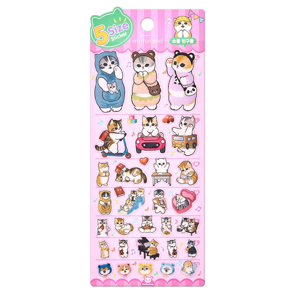 Mofusand 5 Sizes Jelly Coating Stickers (Official Licensed)