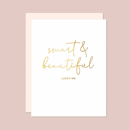 Smart & Beautiful Greeting Card For Her - Love Anniversary - Front & Company: Gift Store