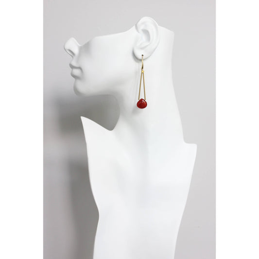 FERE67 Carnelian drop earrings