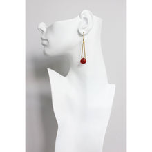 Load image into Gallery viewer, FERE67 Carnelian drop earrings
