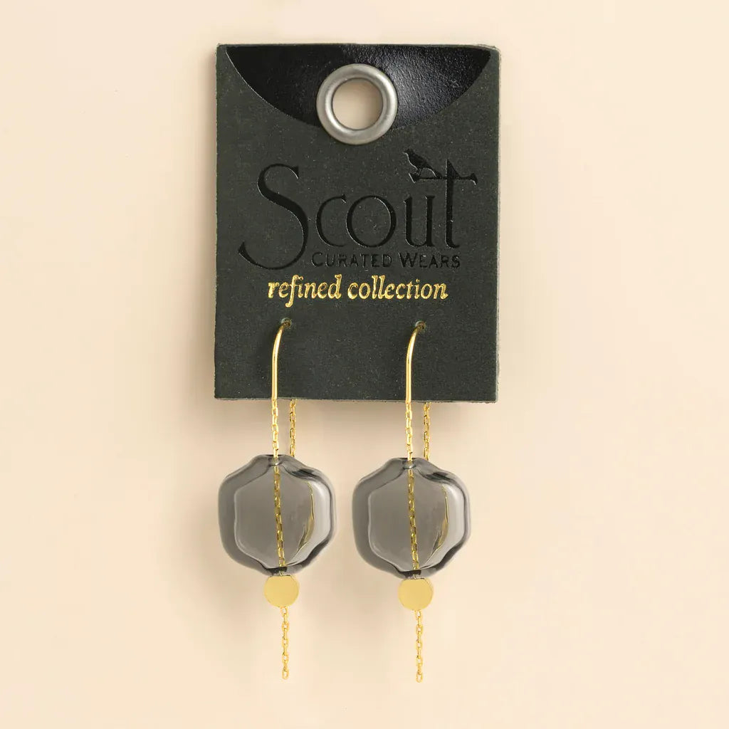 Refined Glass Organic Threader Smoke/Gold