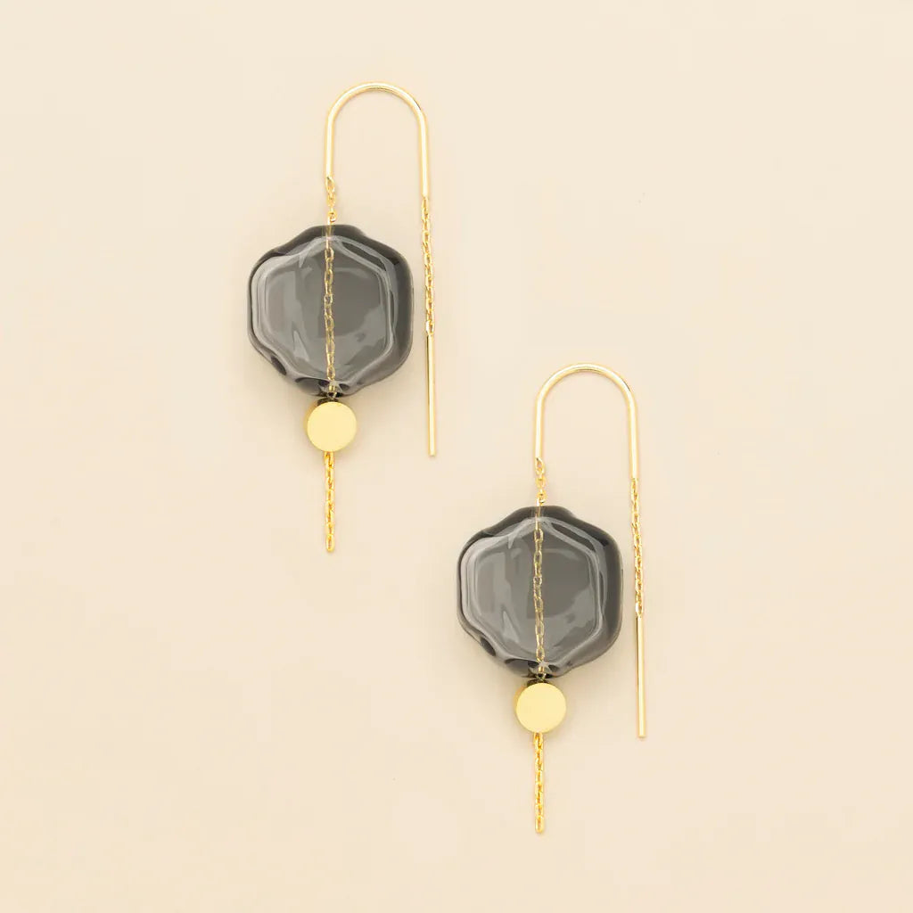 Refined Glass Organic Threader Smoke/Gold