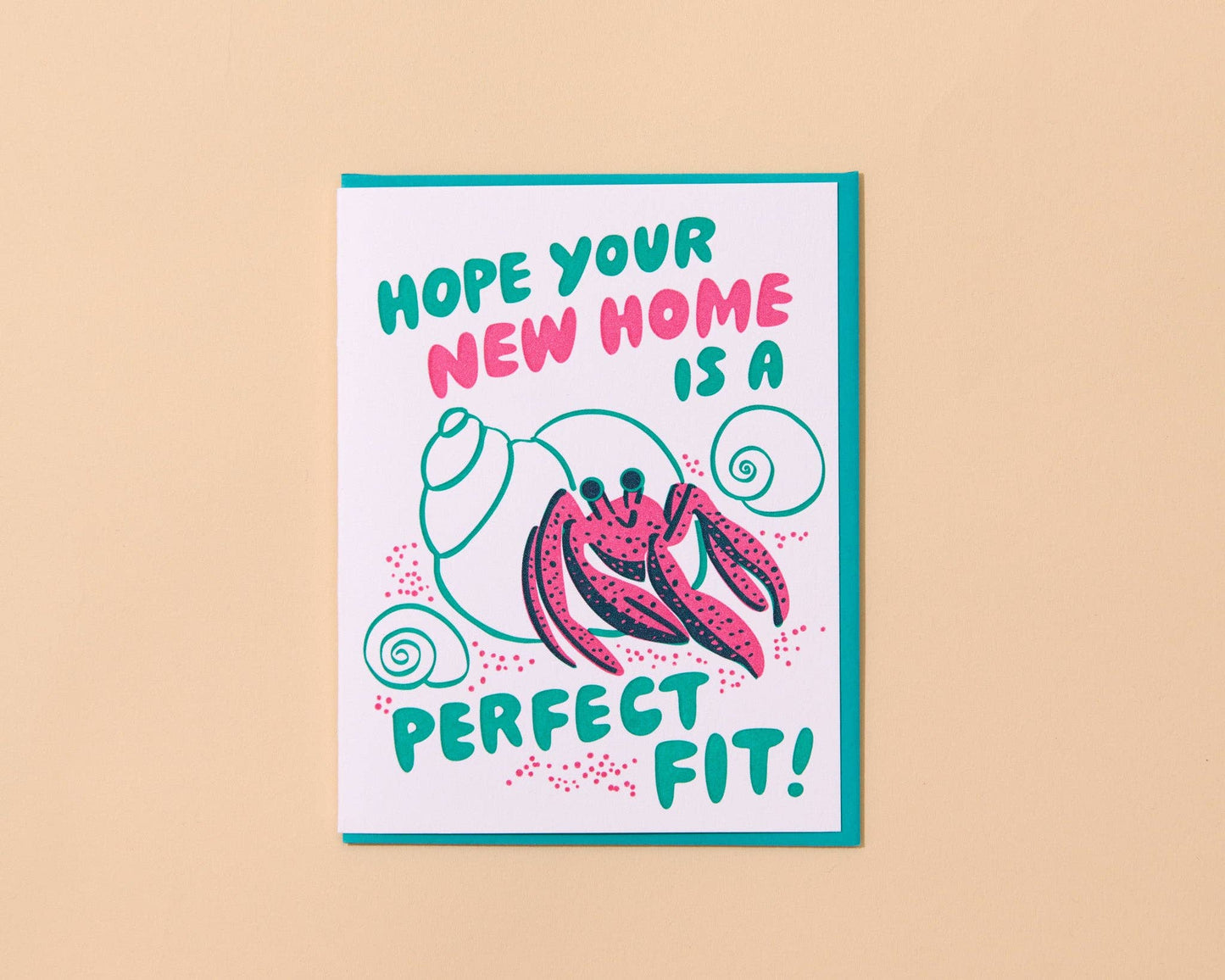 Funny Letterpress New Home Greeting Card - Perfect Fit